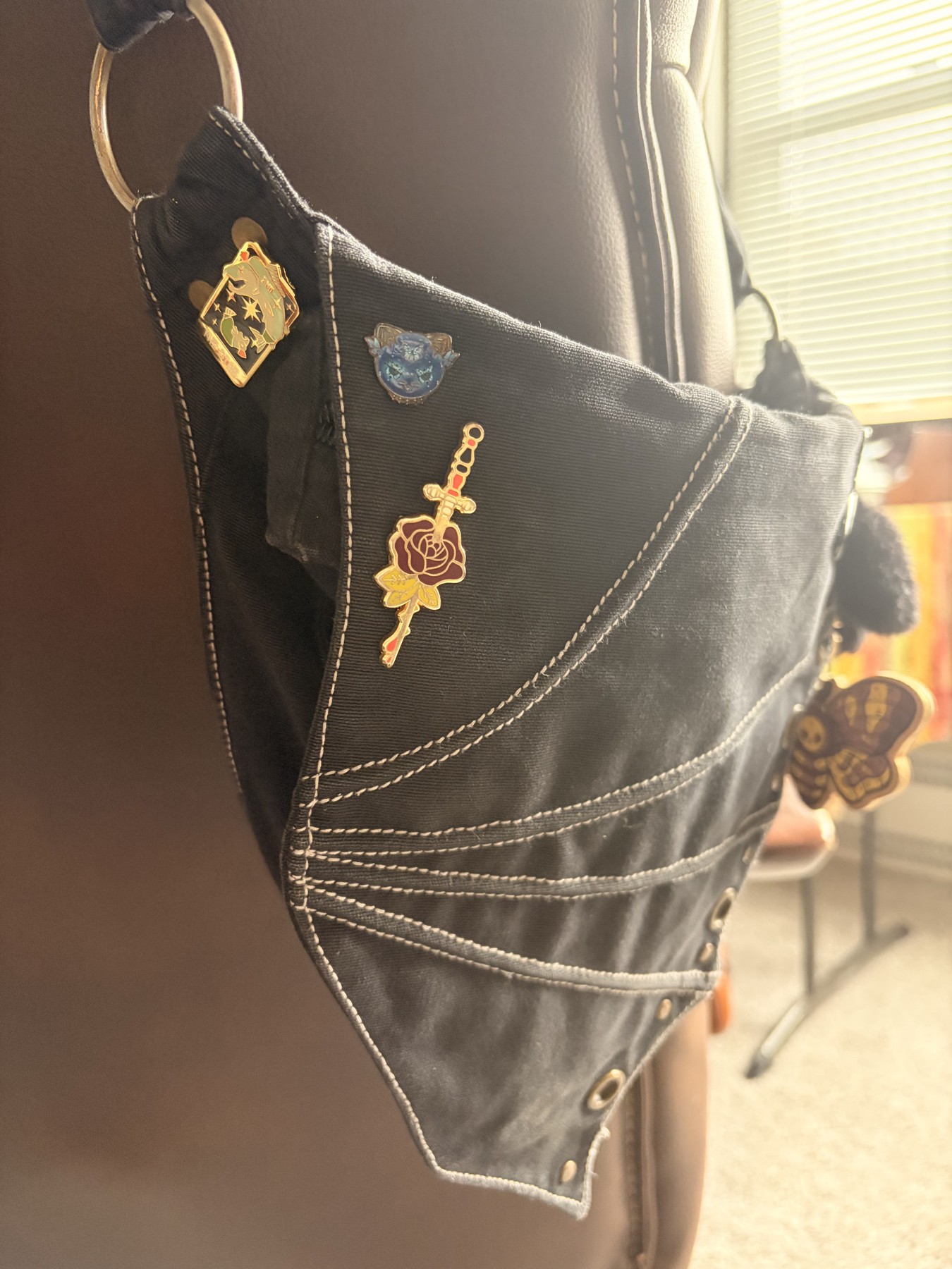 Pins on the other side of my bag